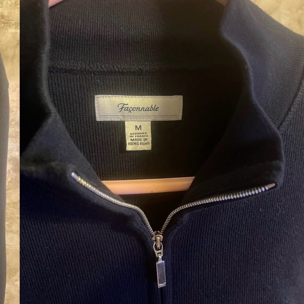 Faconnable Dark Blue Half-Zip Pullover - image 3
